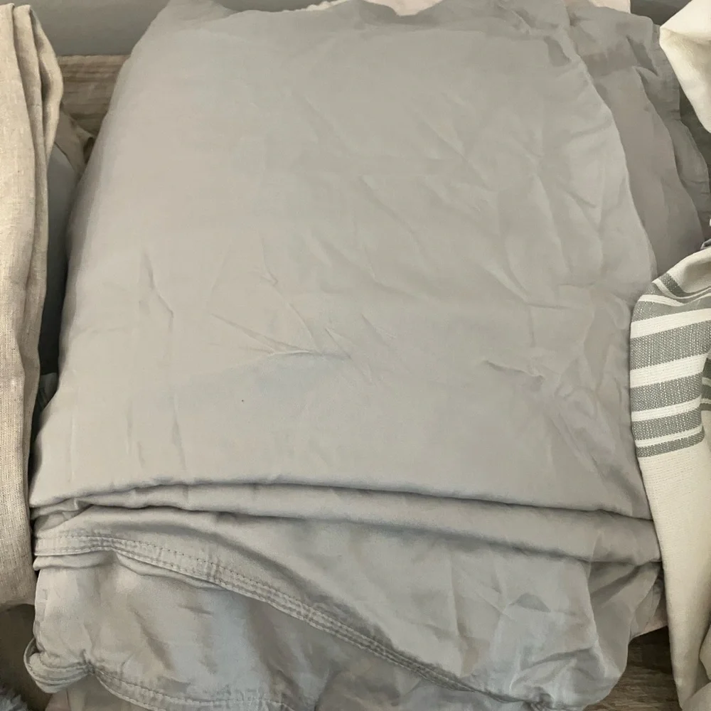 Quince Bamboo Duvet King/Cal King Light Grey